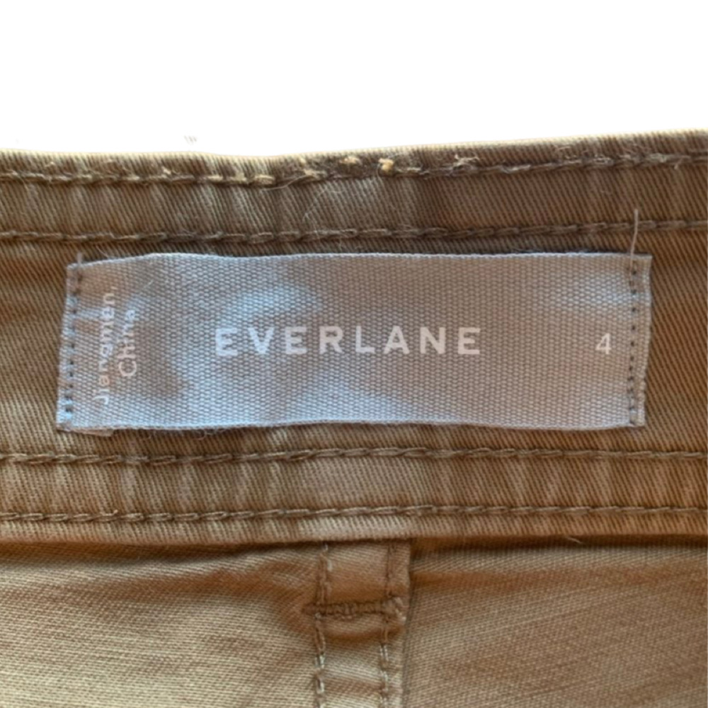 Everlane The Lightweight Wide Leg Crop Chino Pant Tan Size 4 - Picture 6 of 7